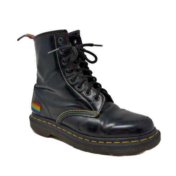 Dr. Martens 1460 FOR PRIDE 8 Eye Lace-Up Leather Boots Womens 6 / Mens 5 Unisex - Picture 3 of 16
